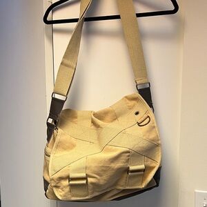 Stylish Tan Canvas Men's or womens Bag